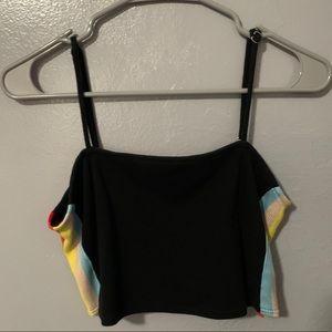 black crop tank top